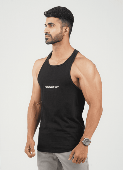 Black Performance Tank for Workout | HustlersOnlyUK