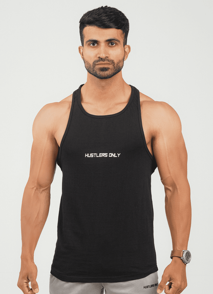 Black Performance Tank for Mens | HustlersOnlyUK