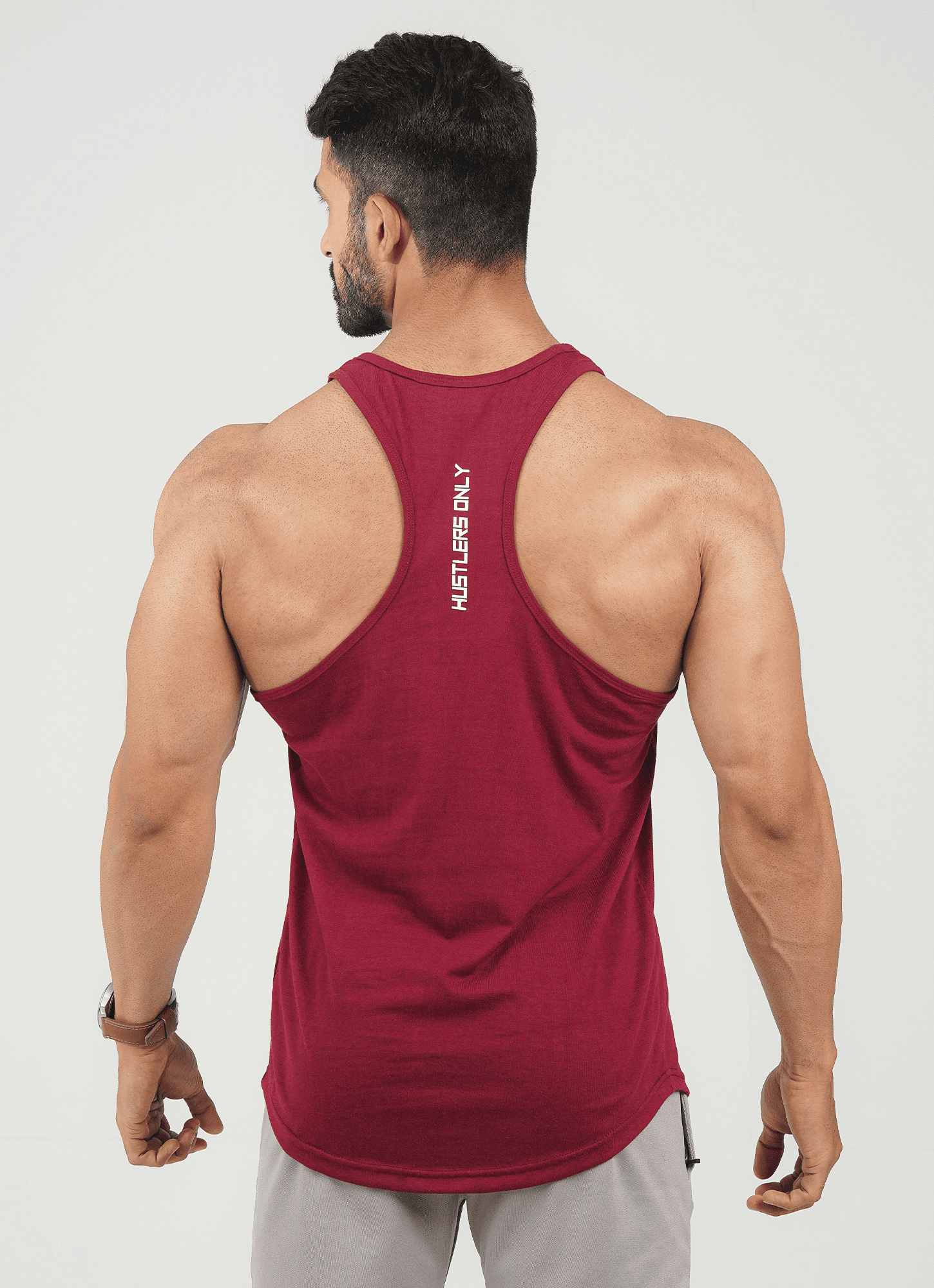 Maroon Performance Tank for Mens | HustlersOnlyUK