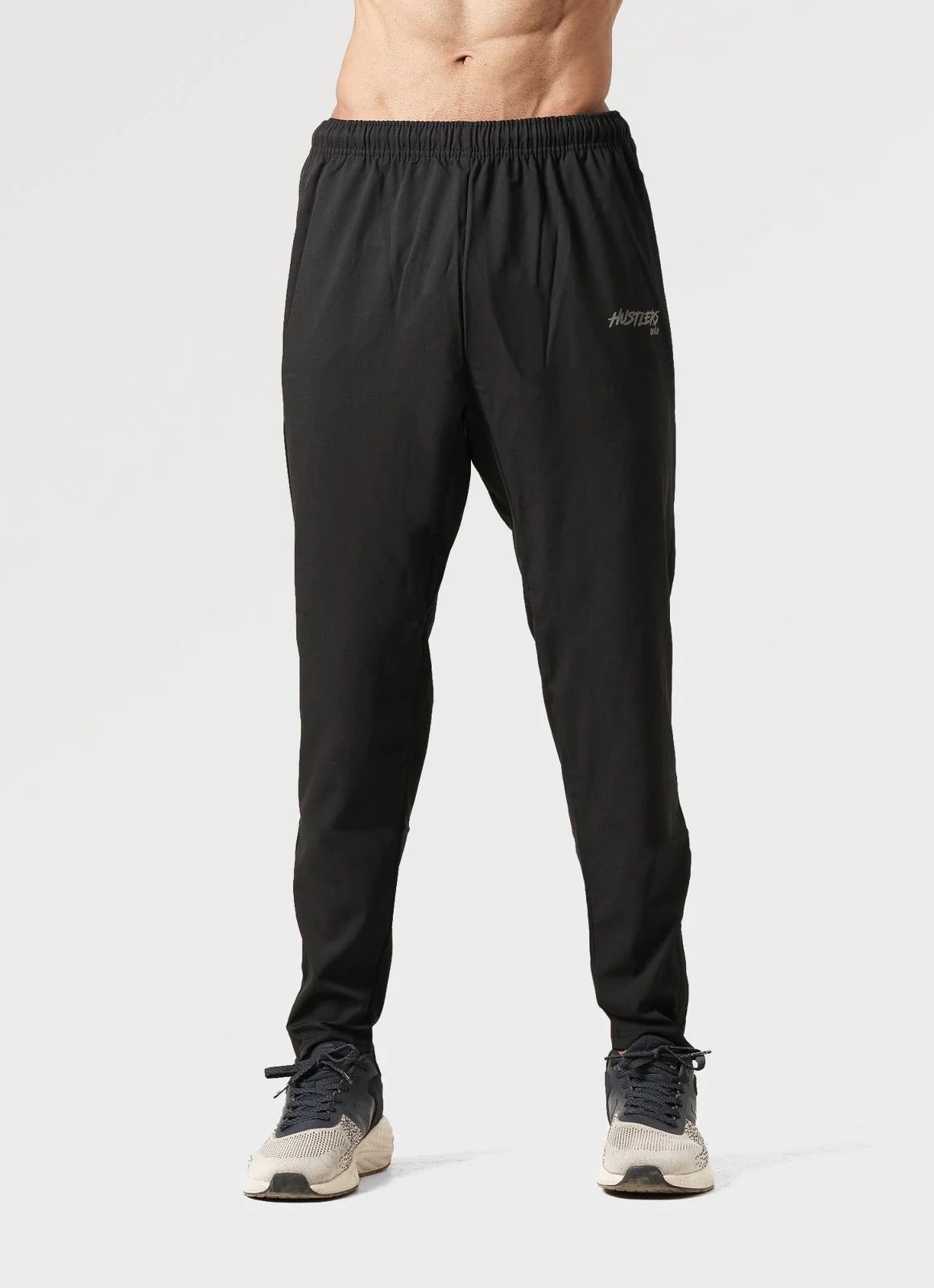 Mens Quick Dry Black Joggers | HustlersOnlyUK