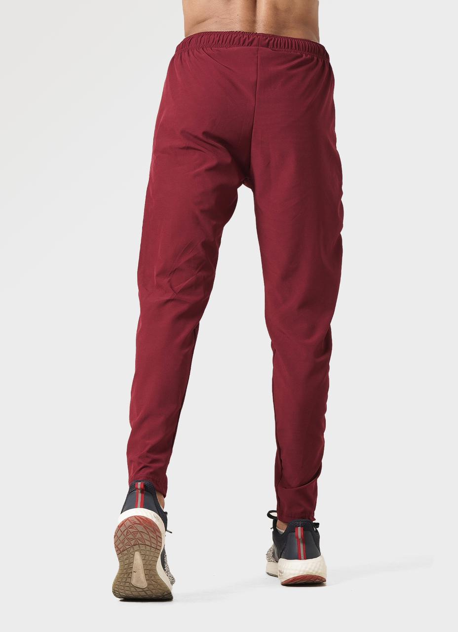 Quick Dry Bergundy Joggers for Mens | HustlersOnlyUK