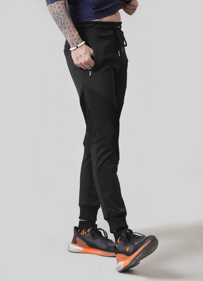 Men's Scorpion Ribbed Trouser Black | HustlersOnlyUK