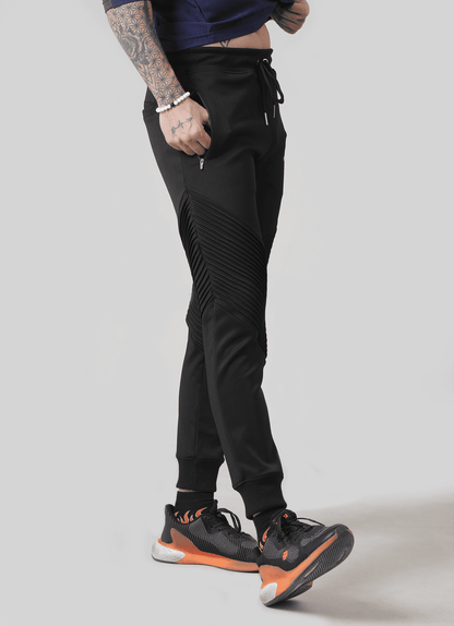Men's Scorpion Ribbed Trouser Black | HustlersOnlyUK