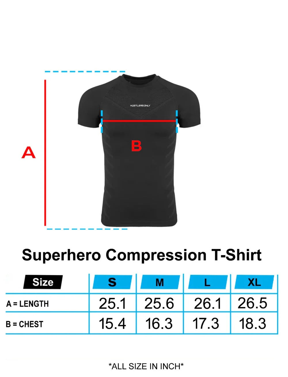 Superhero Compression Black T-shirt For Men | HustlersOnlyUK