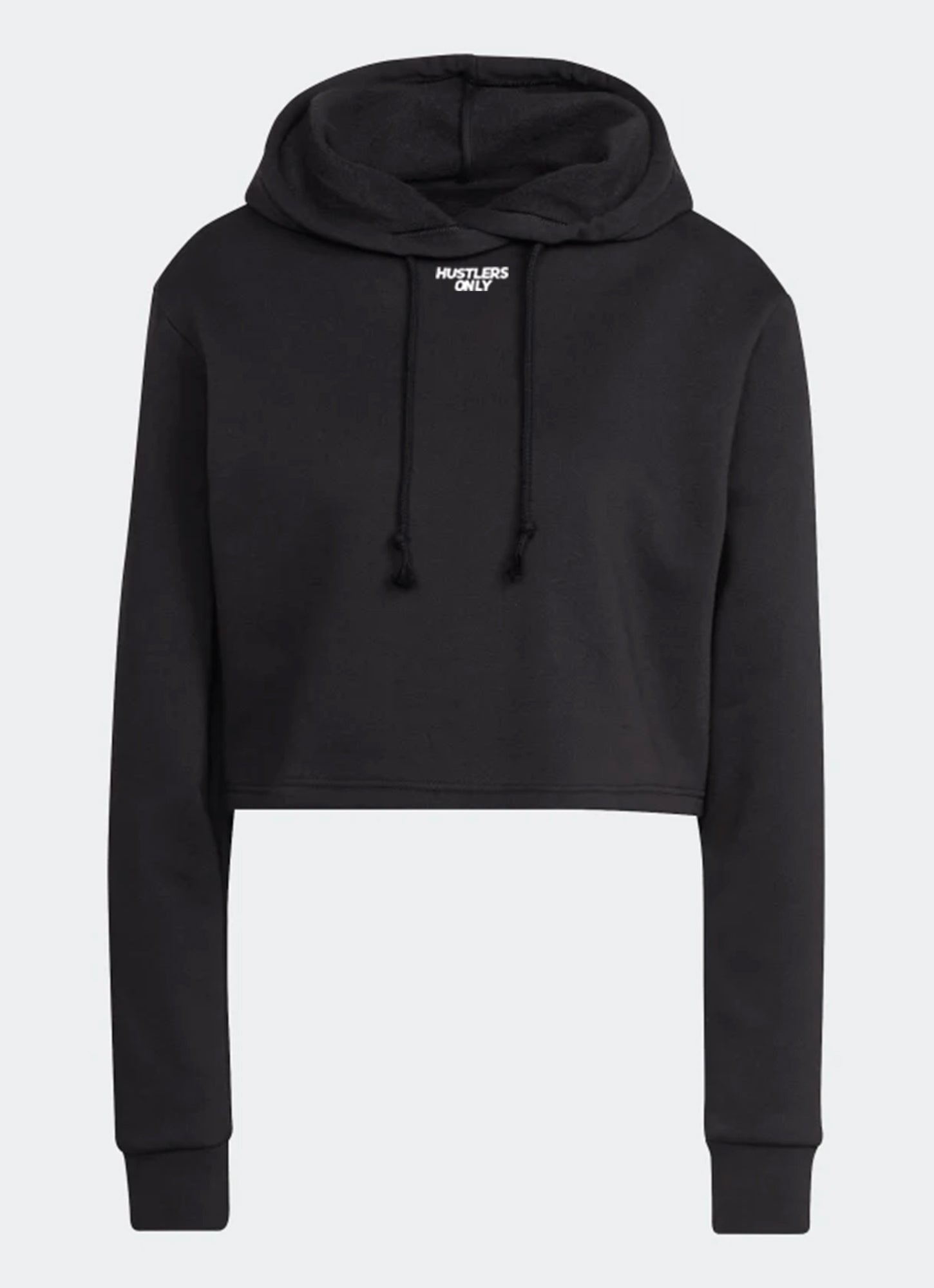 Black Training Cropped Hoodie | HustlersOnlyUK