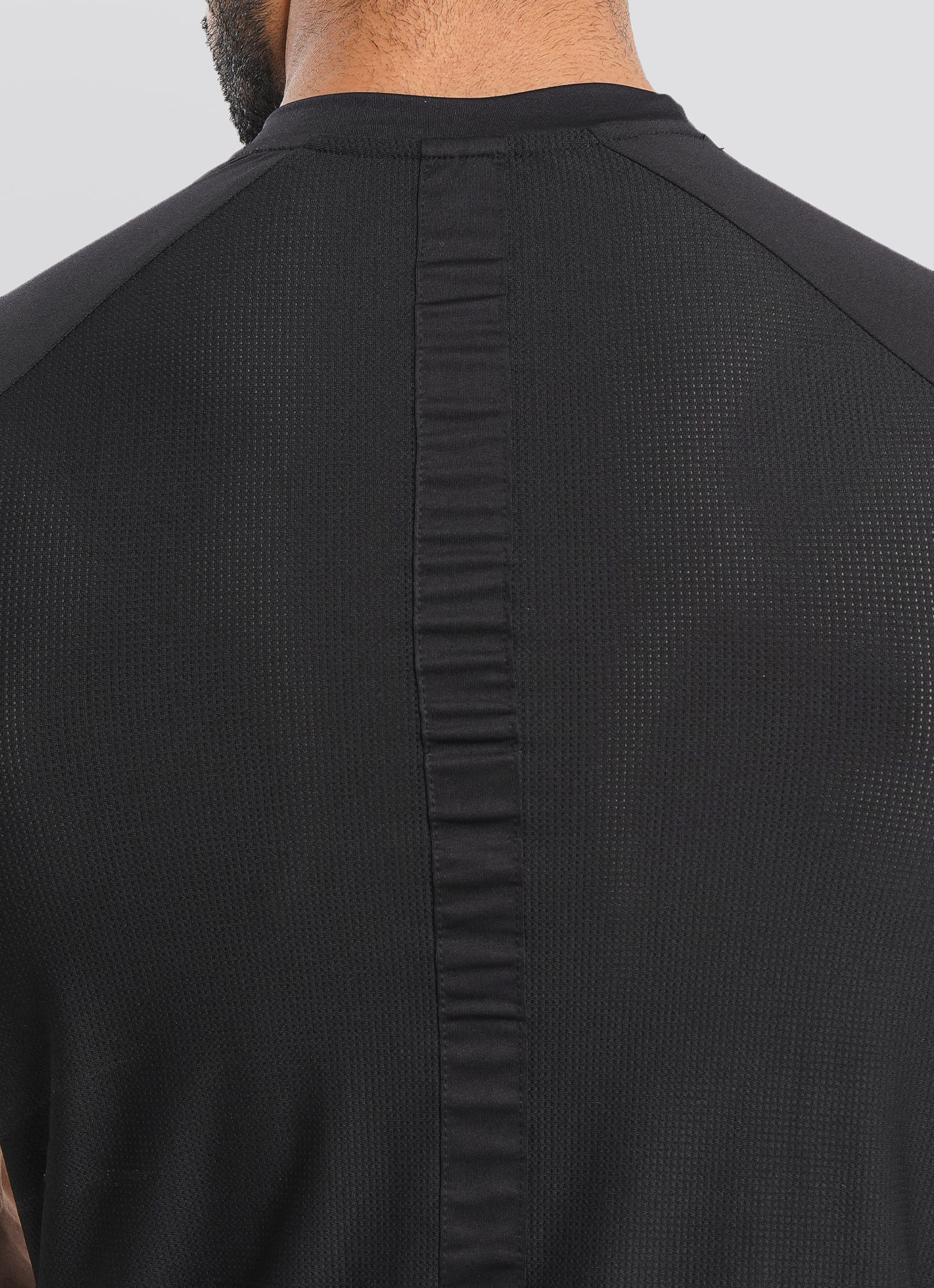 Black Utility Mesh Back T-shirt For Men | HustlersOnlyUK