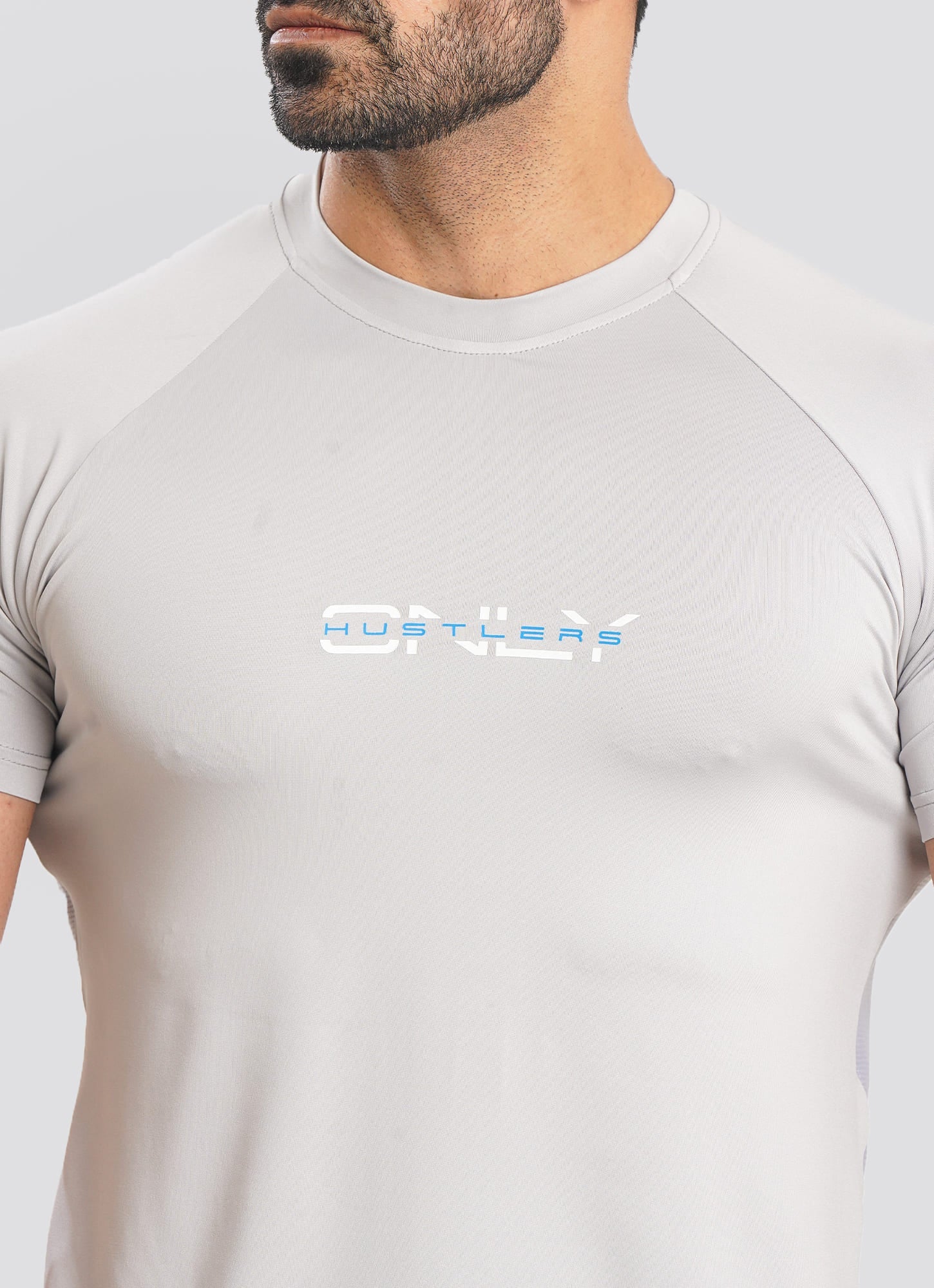 Utility Mesh Back Gray T-shirt For Men | HustlersOnlyUK