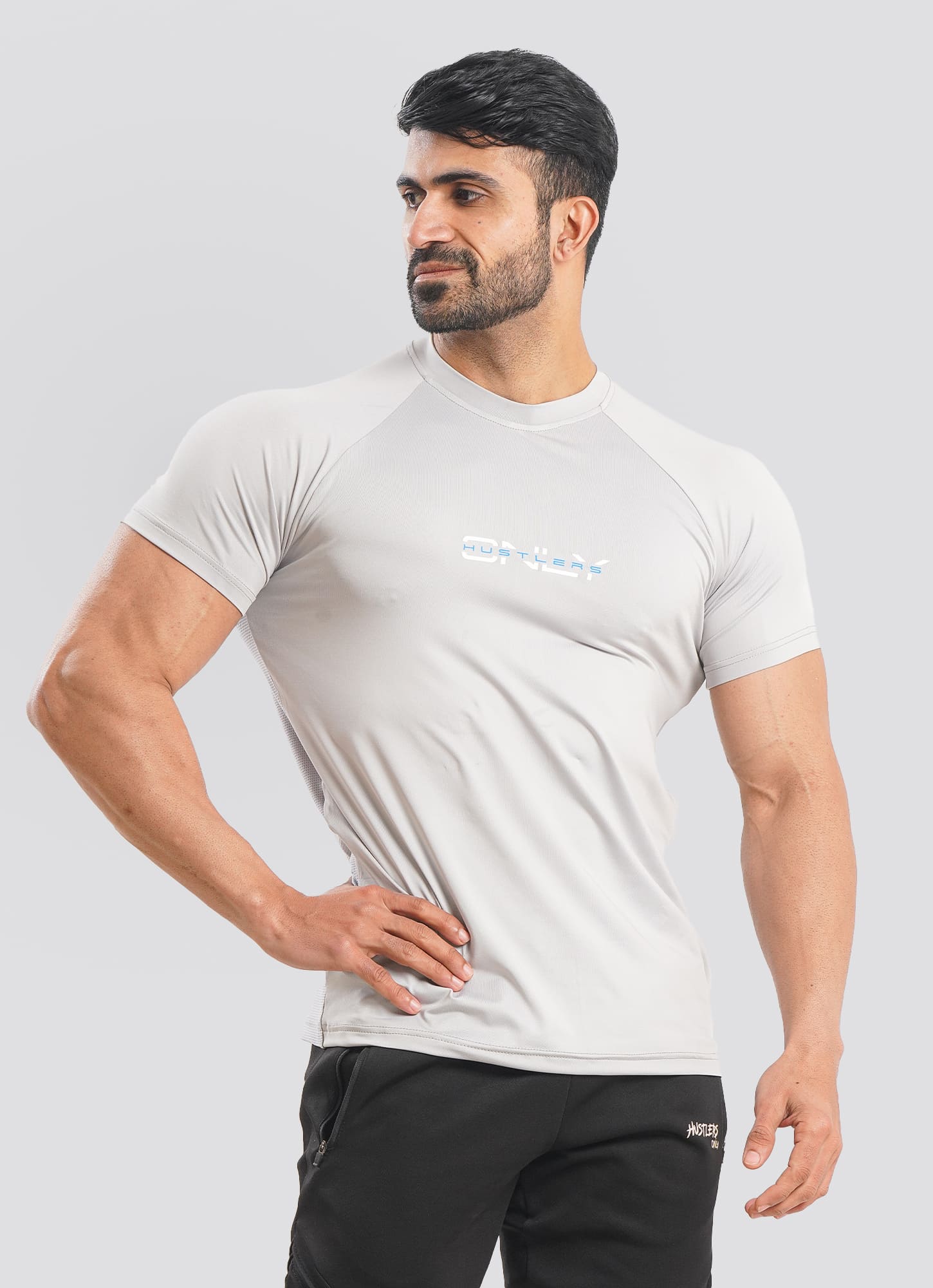 Utility Mesh Back Gray T-shirt For Men | HustlersOnlyUK