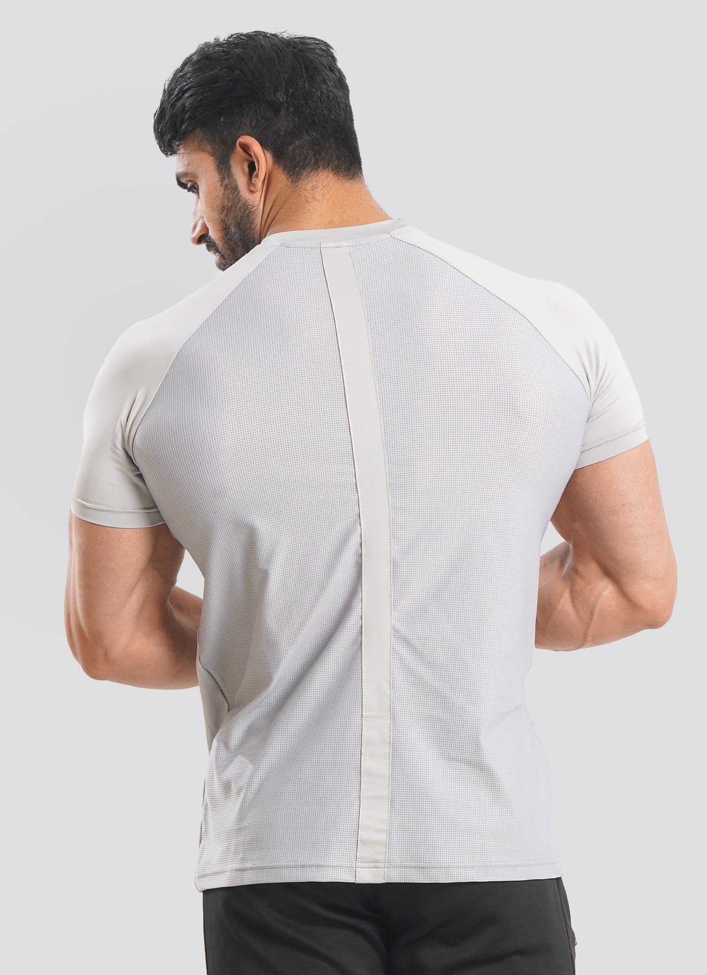 Utility Mesh Back Gray T-shirt For Men | HustlersOnlyUK