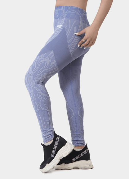 Volt Seamless Leggings Blue For Workout | HustlersOnlyUK