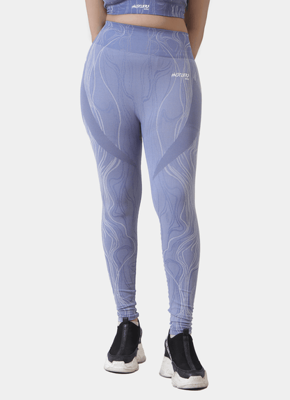 Volt Seamless Leggings Blue For Gym | HustlersOnlyUK