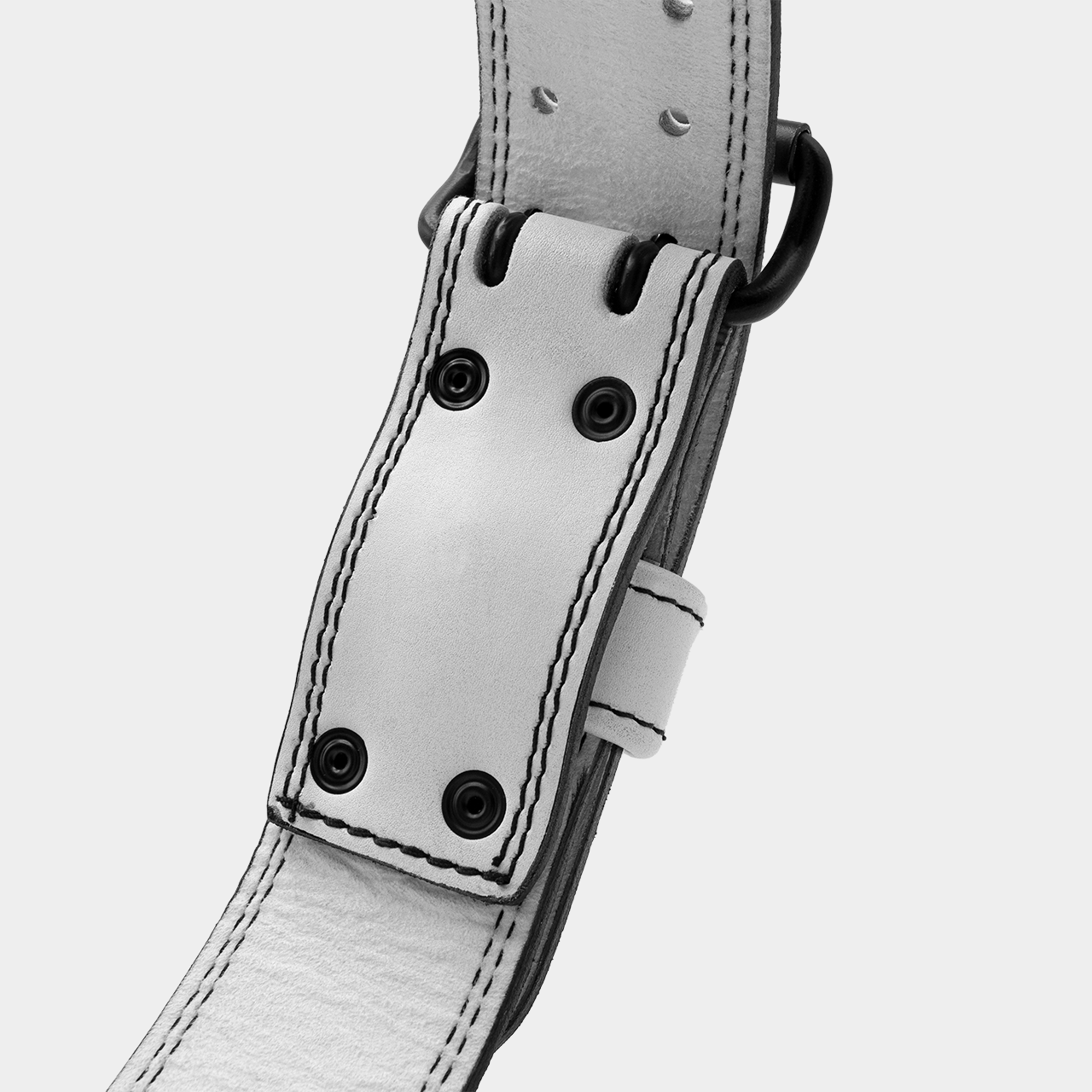 Weightlifting Prong  Belt - White