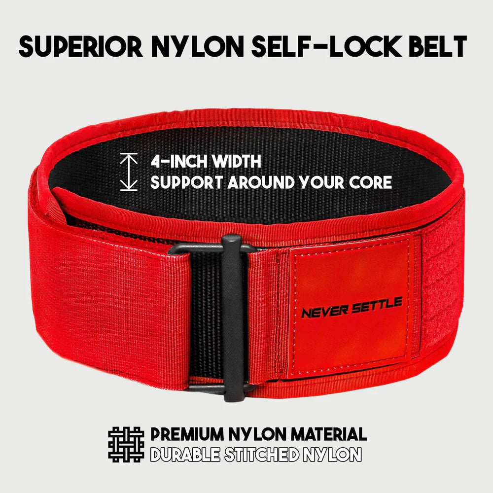 OG Self Locking Weightlifting Belt - Red