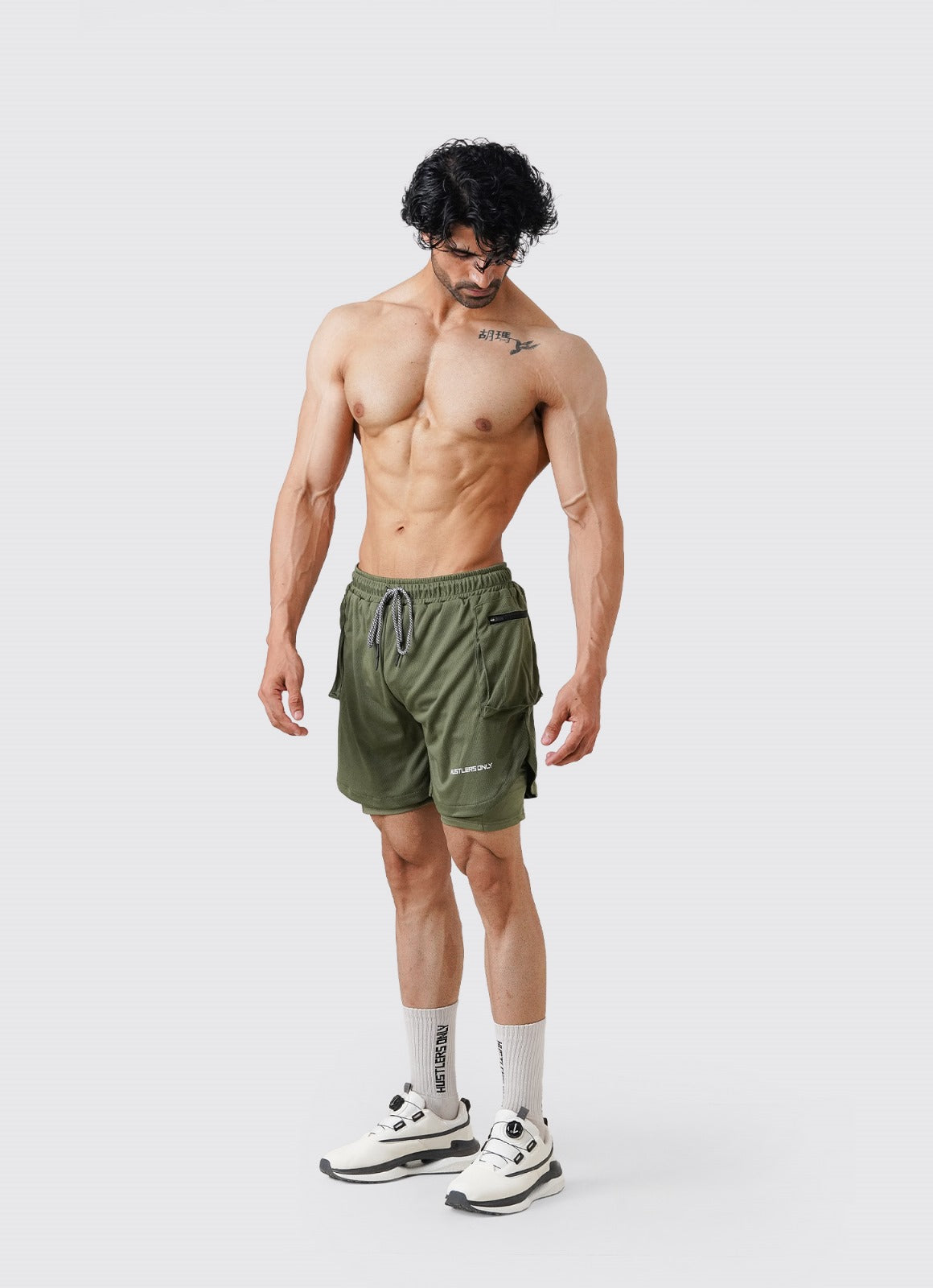 2 in 1 Cargo Shorts - Olive