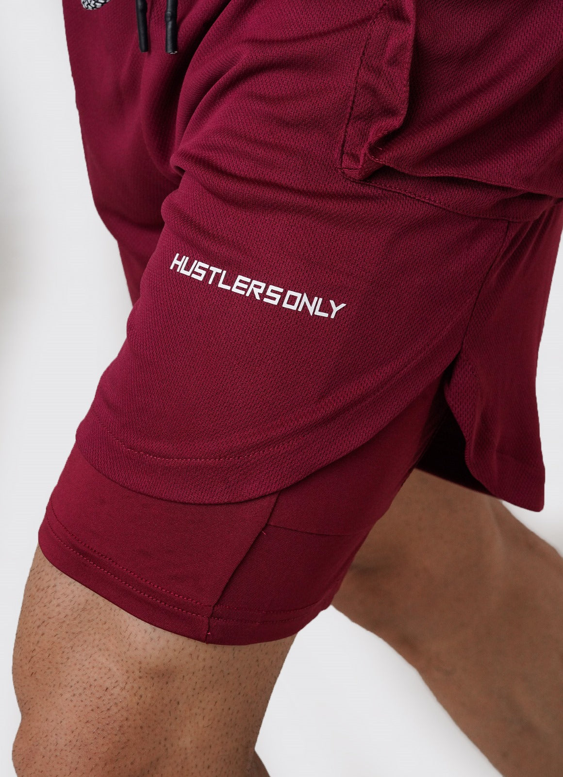 2 in 1 Cargo Shorts - Maroon