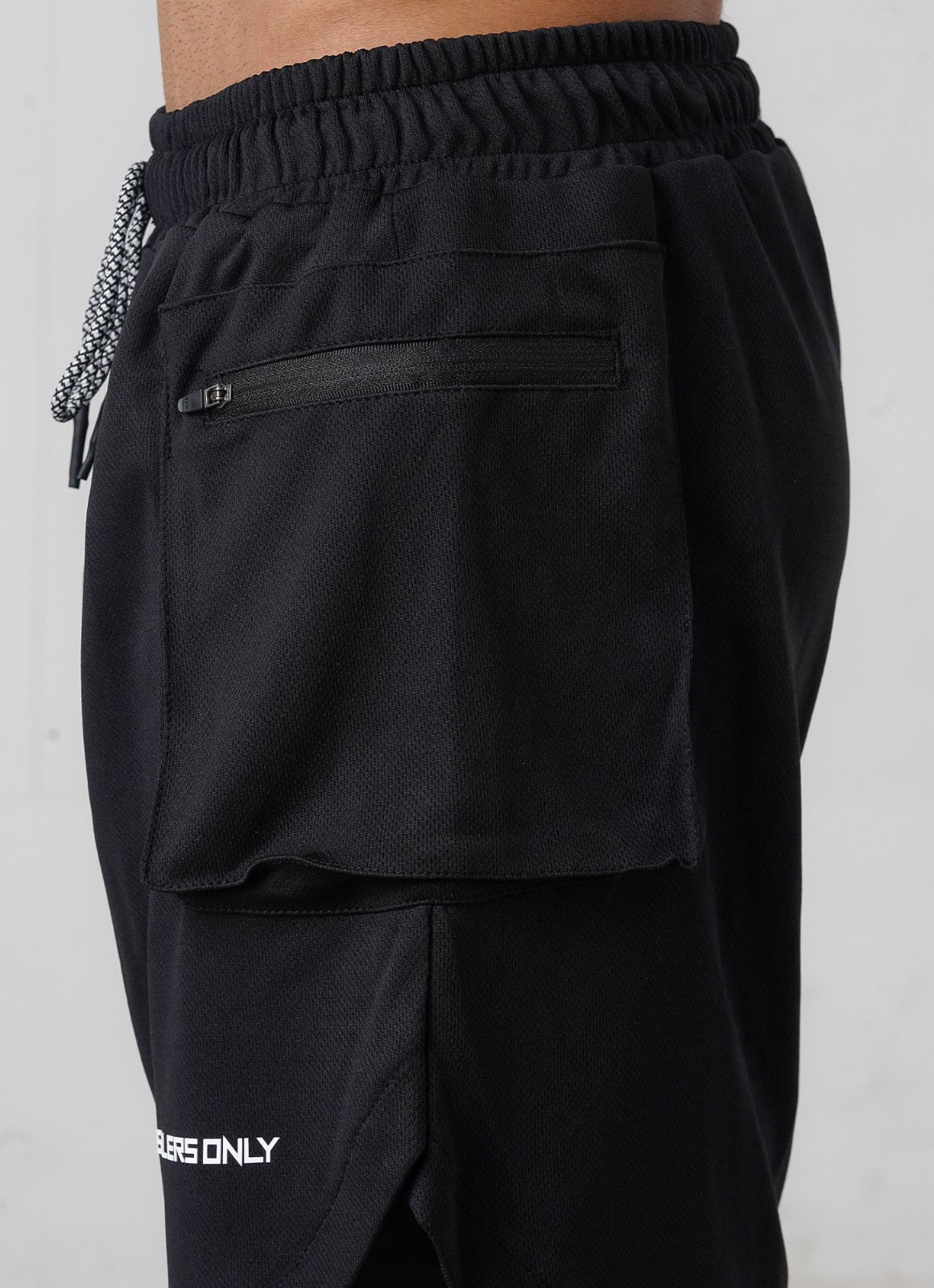2 in 1 Cargo Shorts - Black