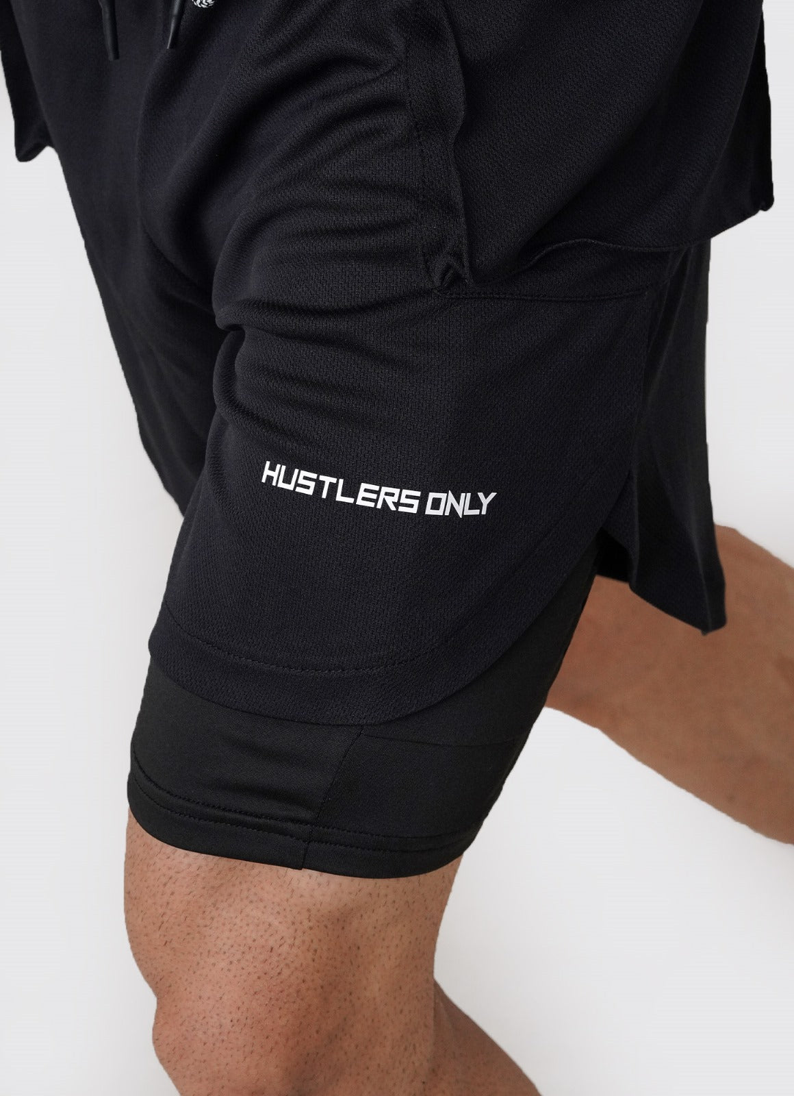 2 in 1 Cargo Shorts - Black