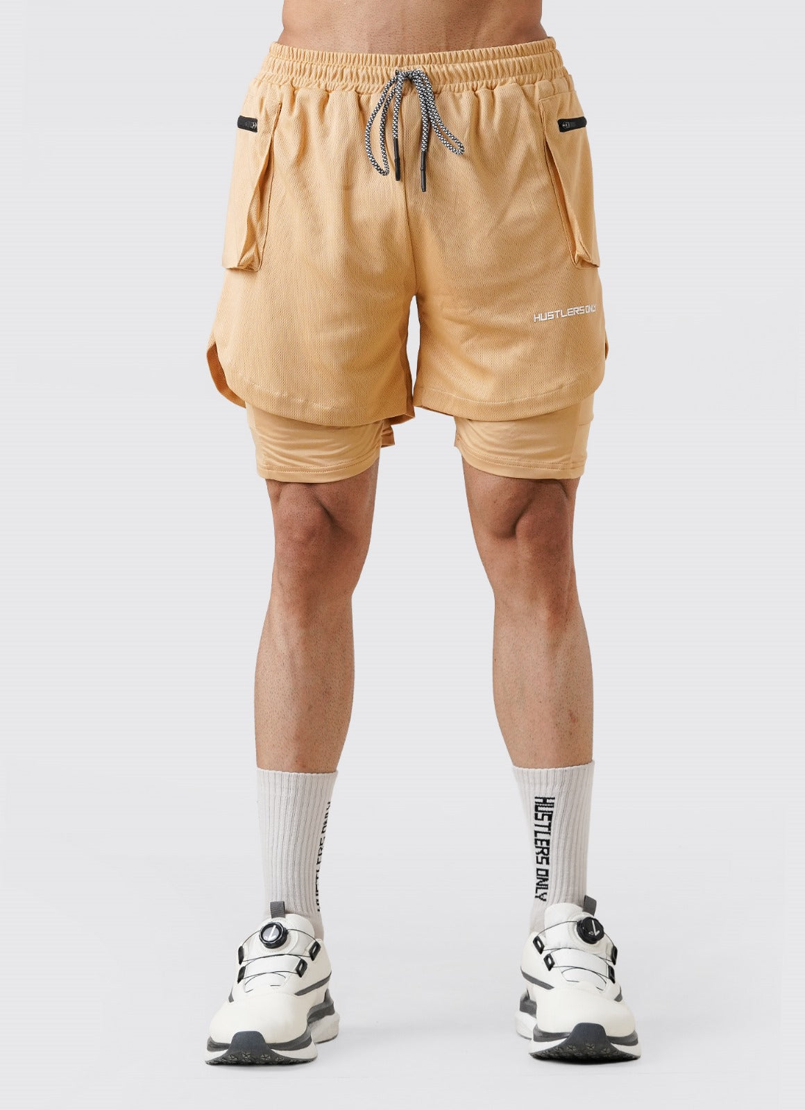 2 in 1 Cargo Shorts - Sand