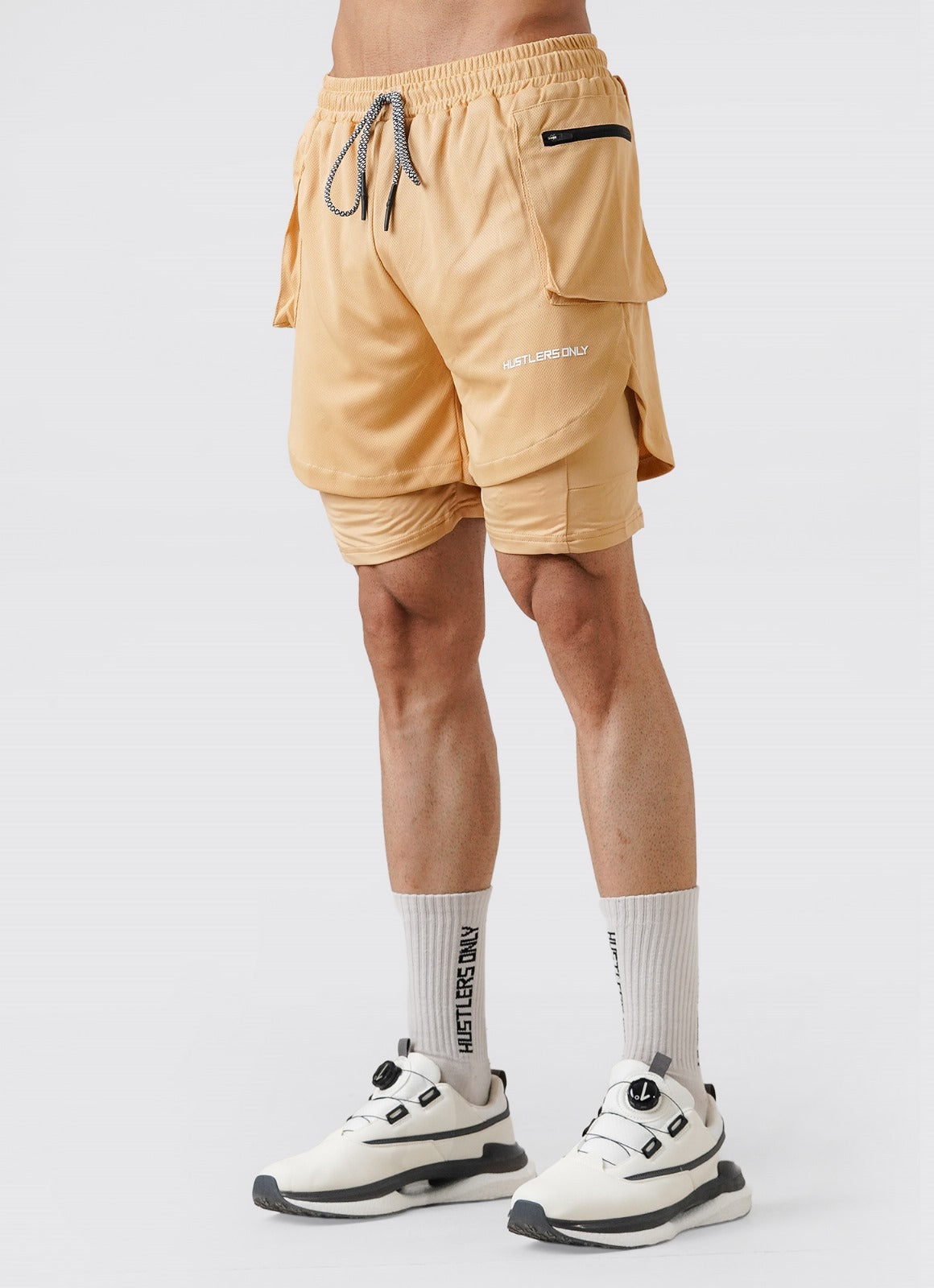 2 in 1 Cargo Shorts - Sand