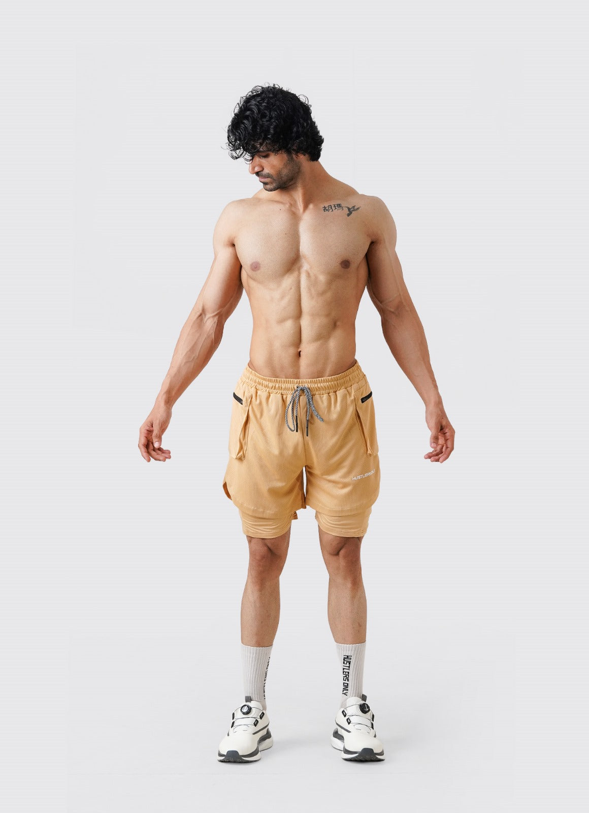 2 in 1 Cargo Shorts - Sand