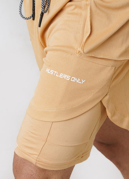 2 in 1 Cargo Shorts - Sand