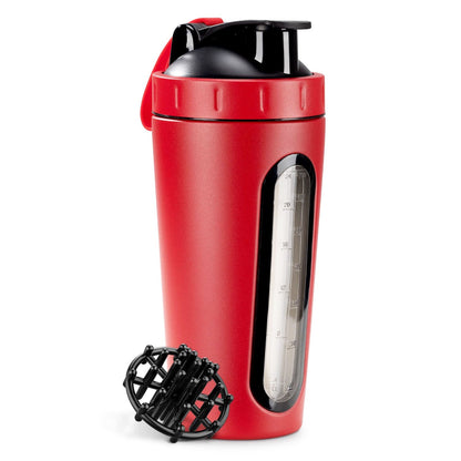 Stainless Steel Shaker Bottle - Red