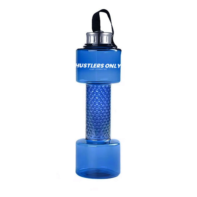 Dumbbell Water Bottle - Blue