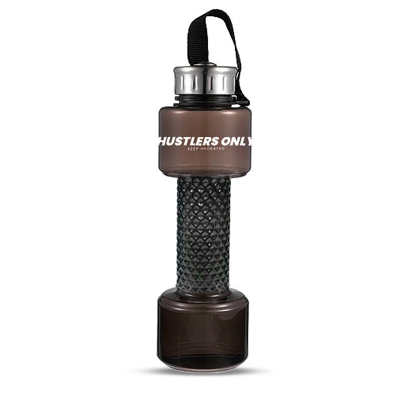Dumbbell Water Bottle - Black