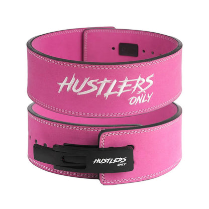 10mm Suede Leather Lever Belt - Barbie Pink