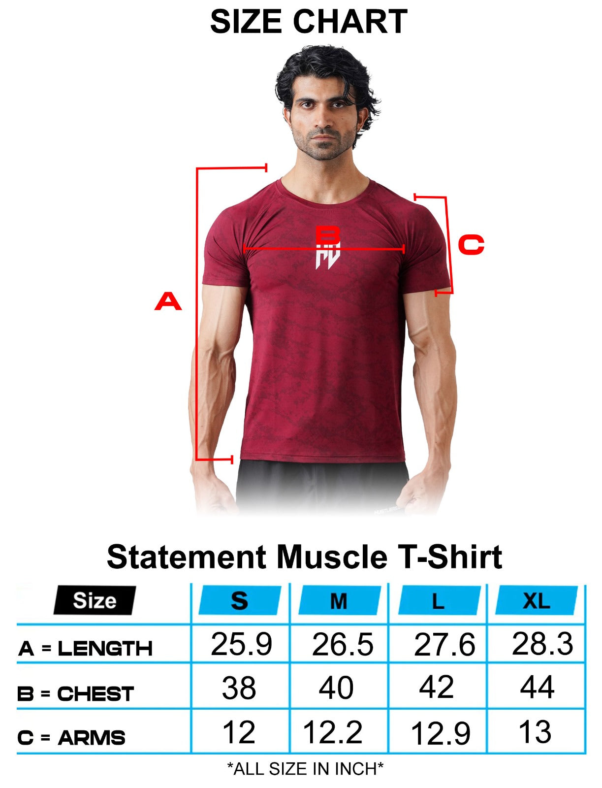 Statement Muscle Tshirt - Maroon
