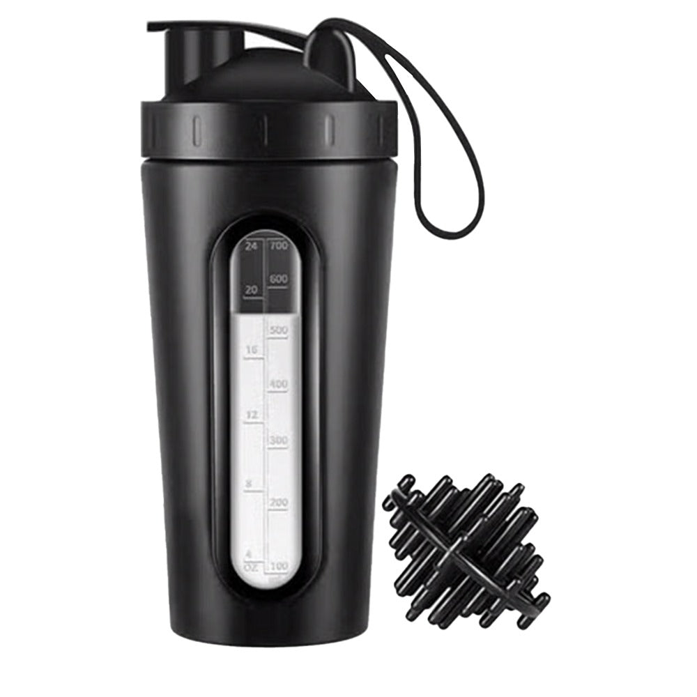 Stainless Steel Shaker Bottle - Black