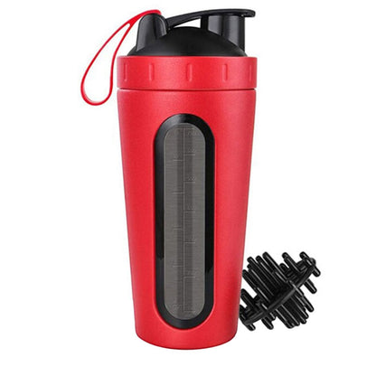 Stainless Steel Shaker Bottle - Red