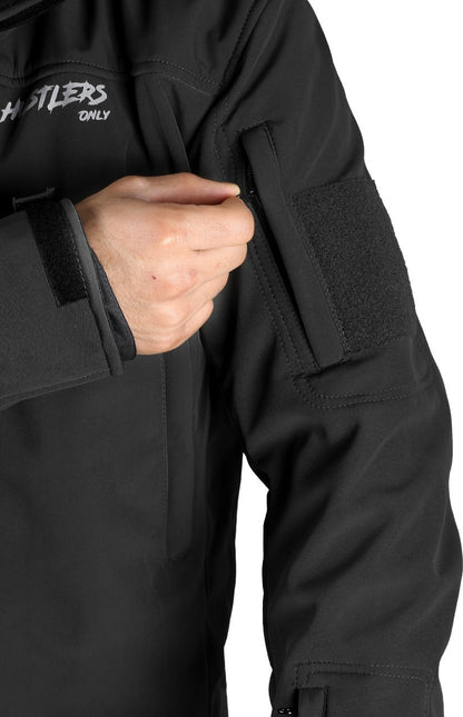 Mens Winter Combat Jacket Black | HustlersOnlyUK