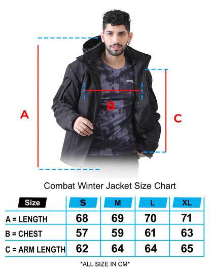 Winter Combat Jacket Size Guide | HustlersOnlyUK