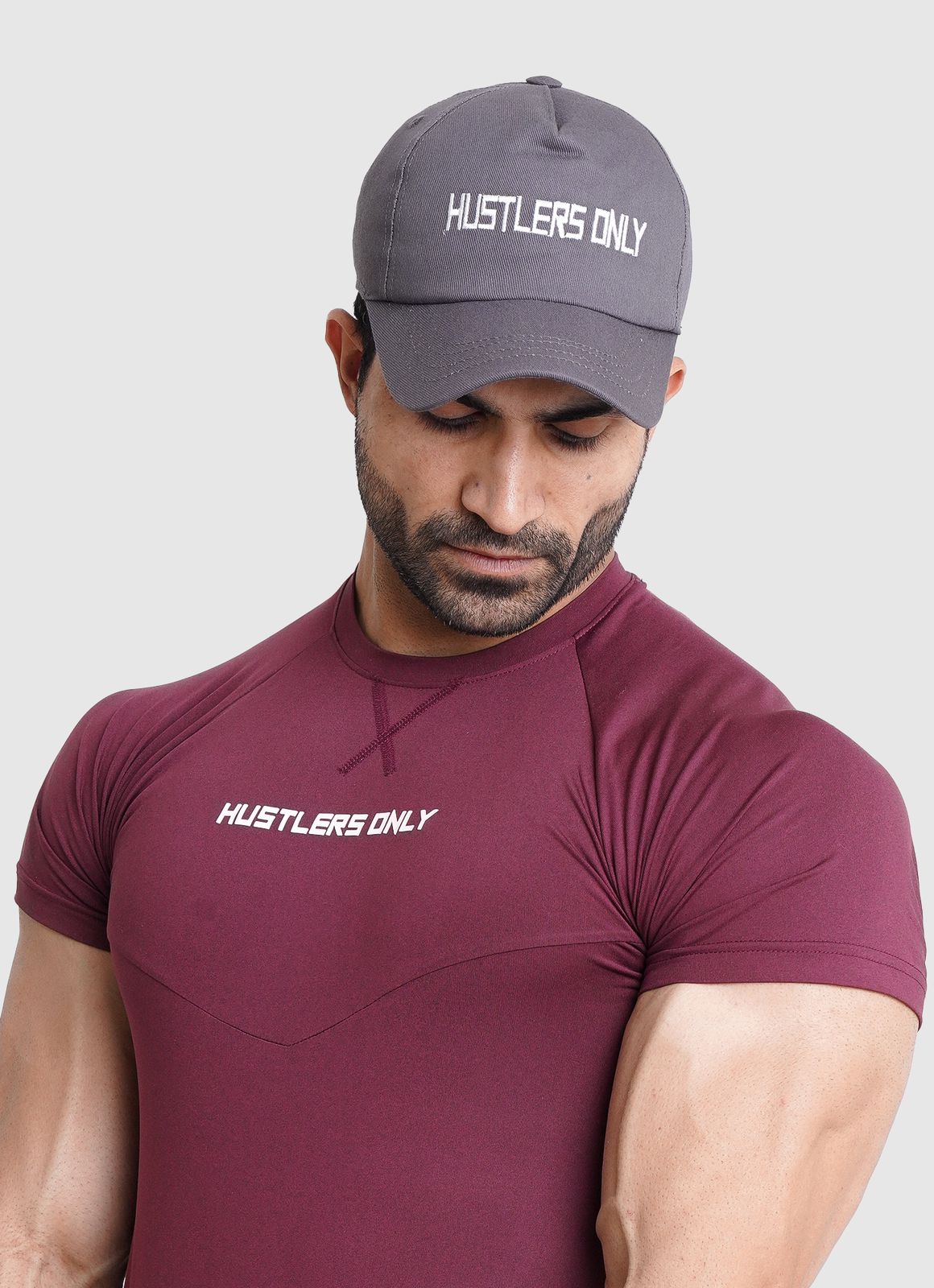 Grey OG Cap with 3D embroidered logo | Hustlers Only UK