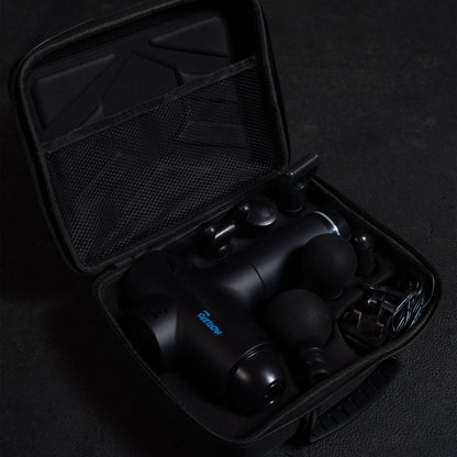 Quiet percussion massage gun with 6 heads with case | HustlersOnlyUK