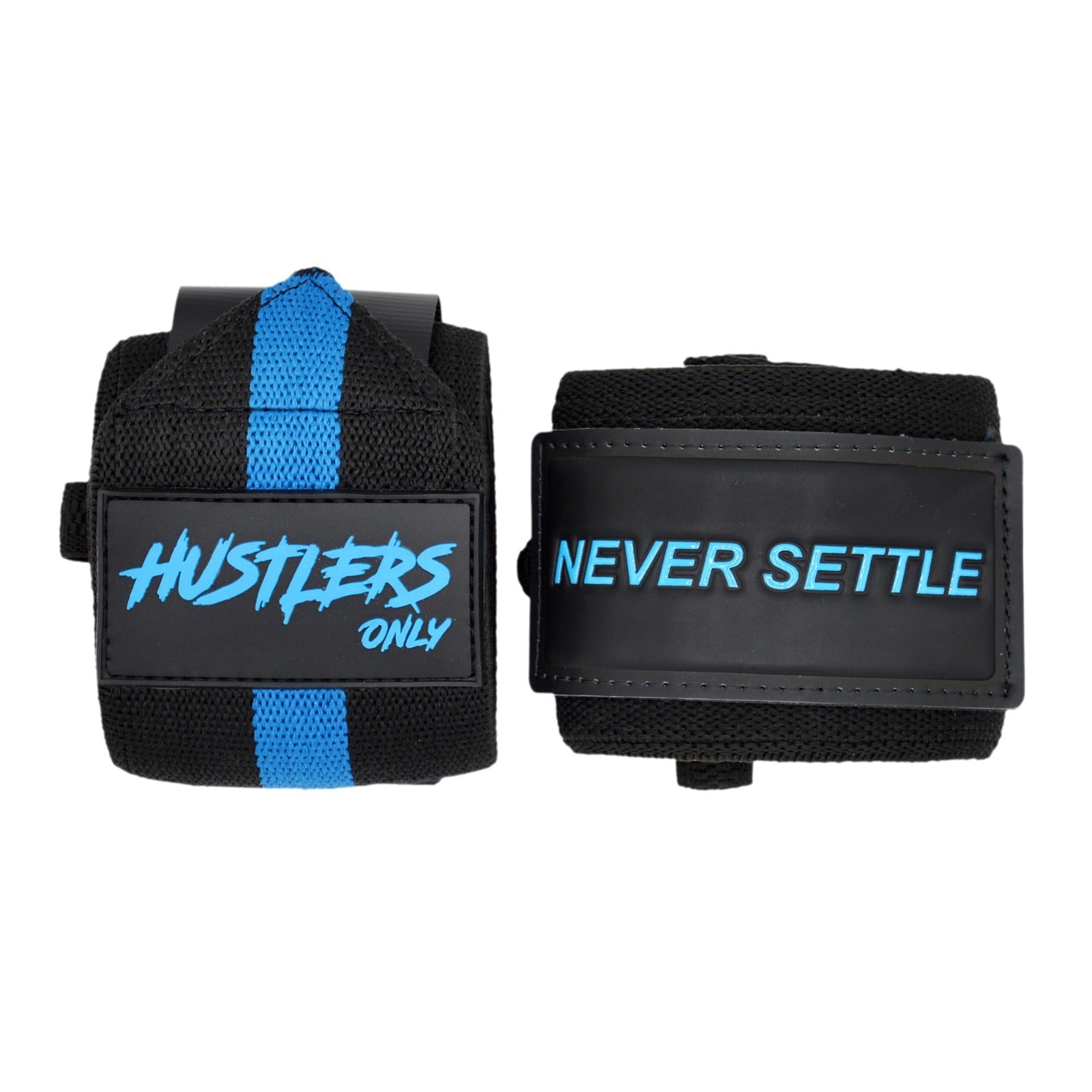 Black & Blue wrist wraps For Gym | HustlersOnlyUK