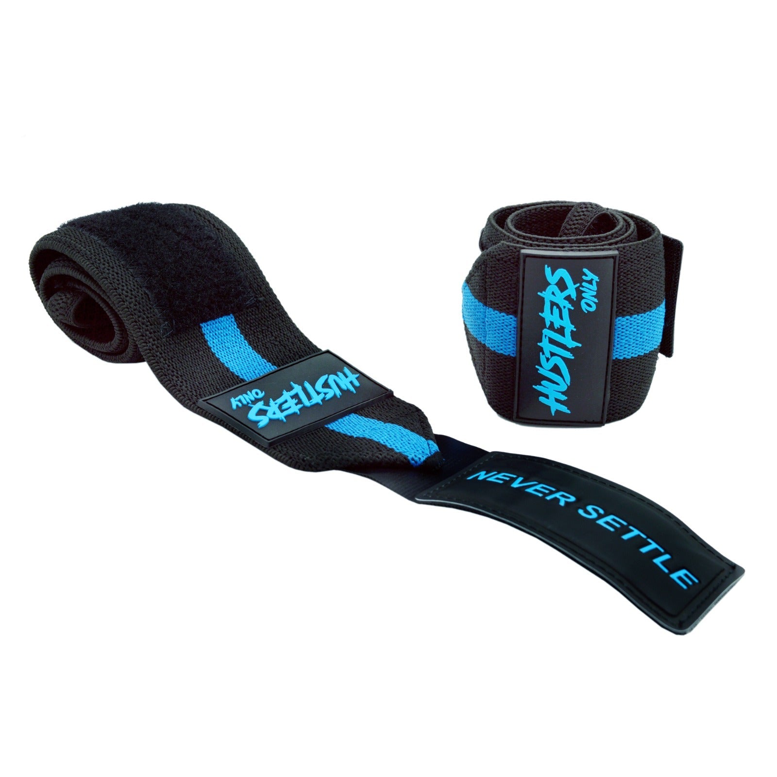 Black & Blue wrist wraps For Weightlifting | HustlersOnlyUK